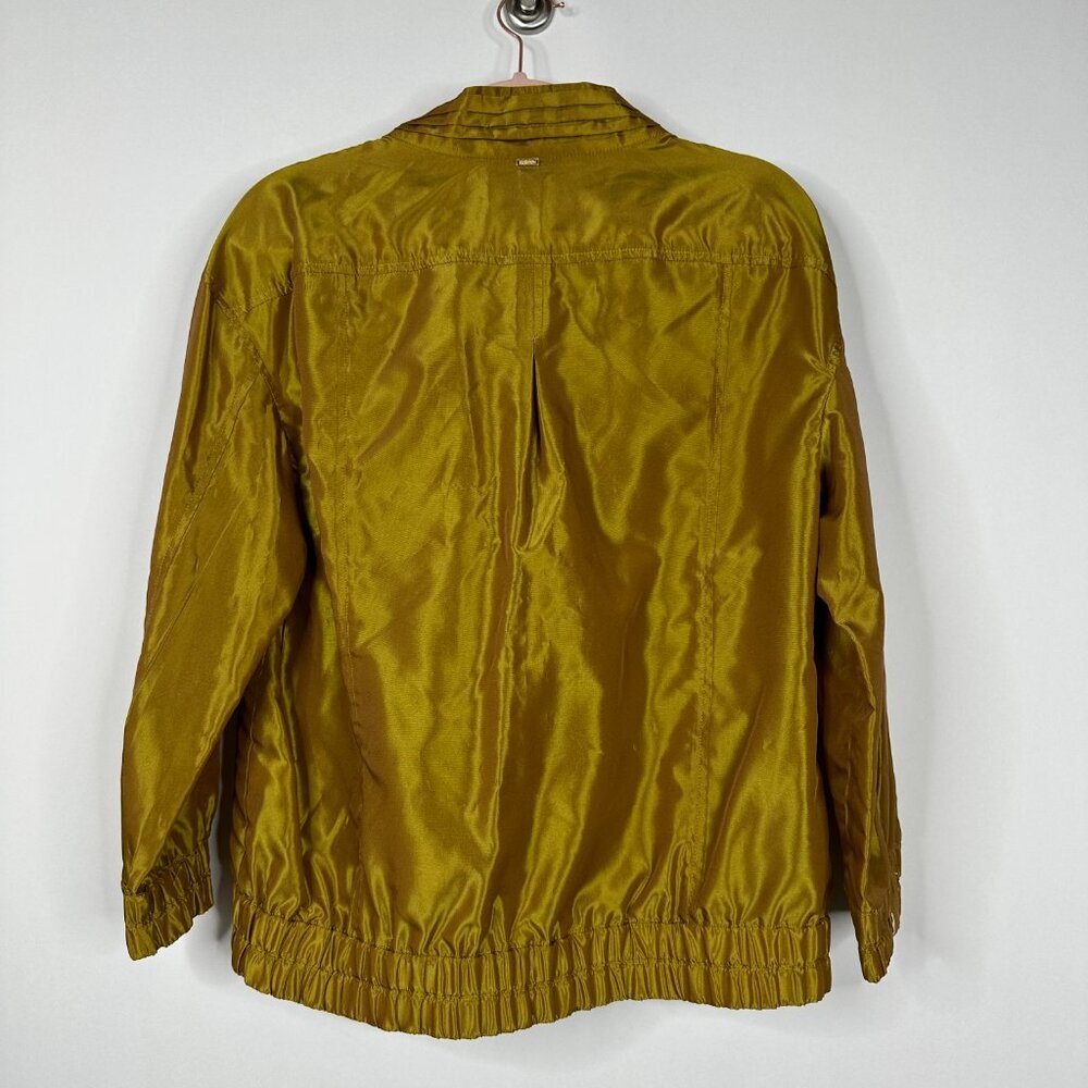 St. John Windbreaker Jacket Iridescent Zip-up Jacket Gold Lightweight M#A0567 - Picture 3 of 7